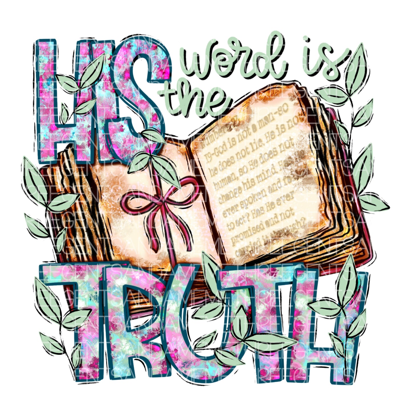 HIS WORD IS THE TRUTH PNG DESIGN