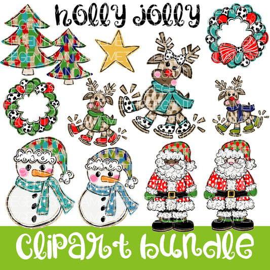 HOLLY JOLLY CLIPART COLLECTIONS