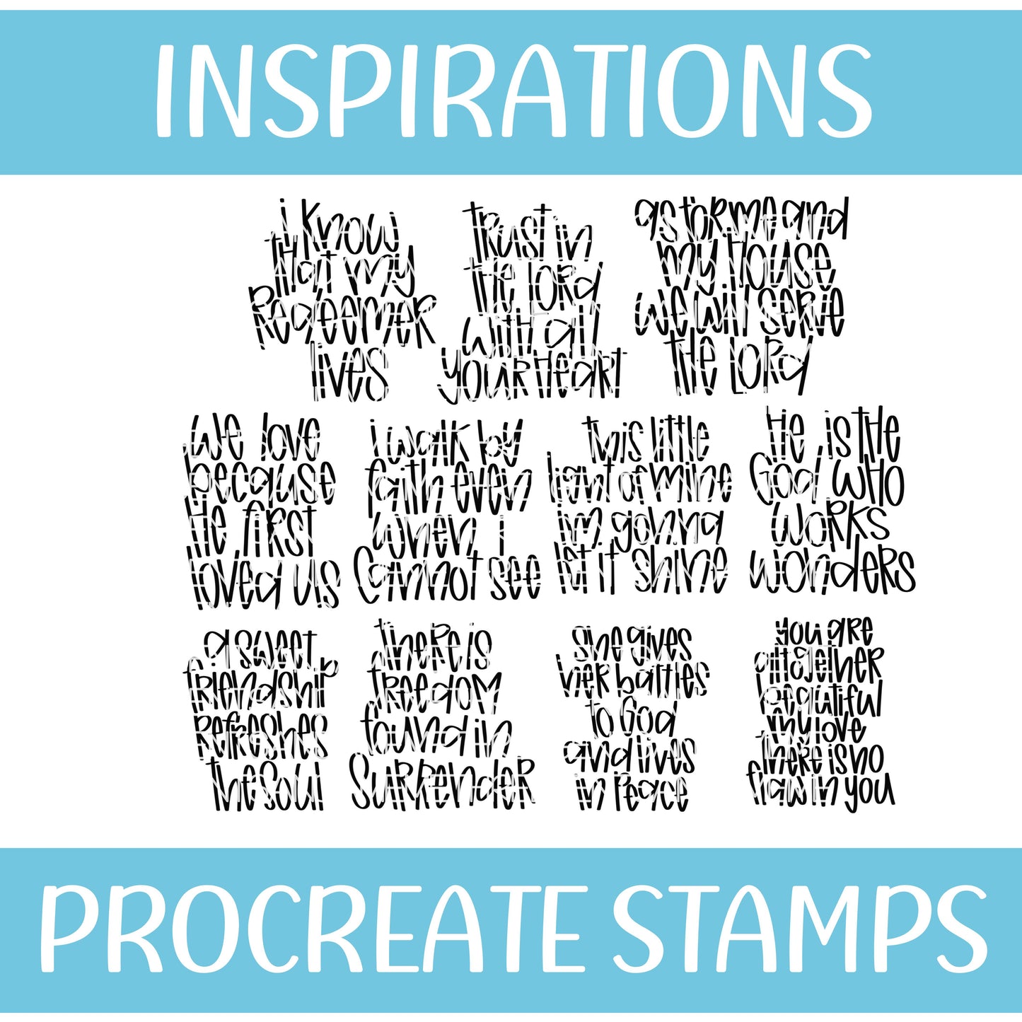 INSPIRATIONS PROCREATE STAMP SET