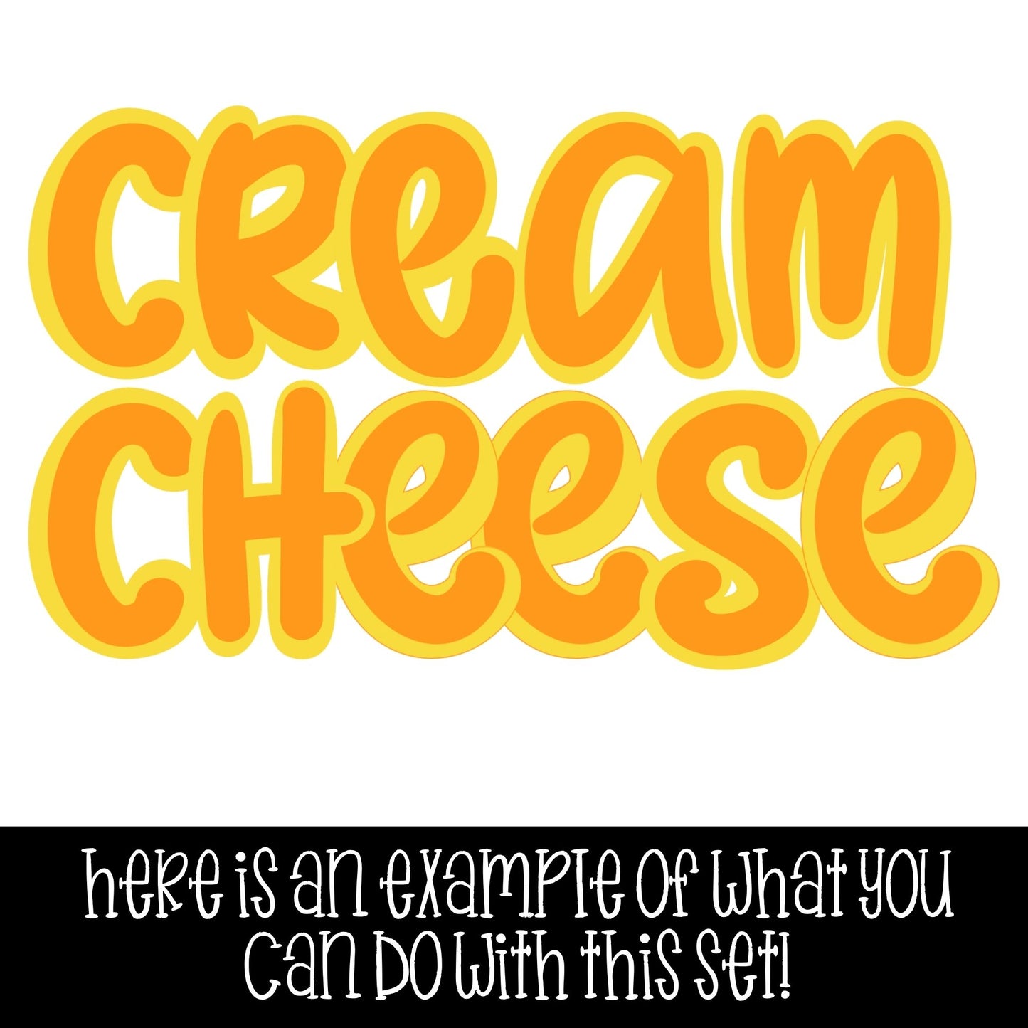 CREAM CHEESE OUTLINE AND FILL LAYERS