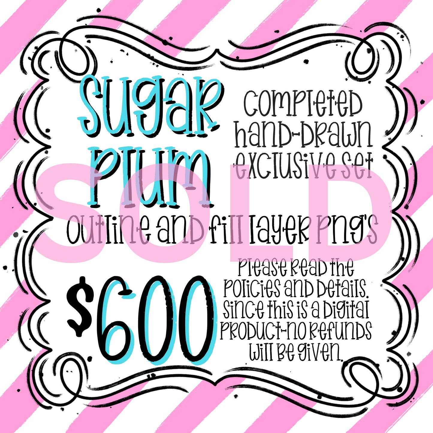 SUGAR PLUM EXCLUSIVE ALPHA SET (OUTLINE AND FILL LAYERS