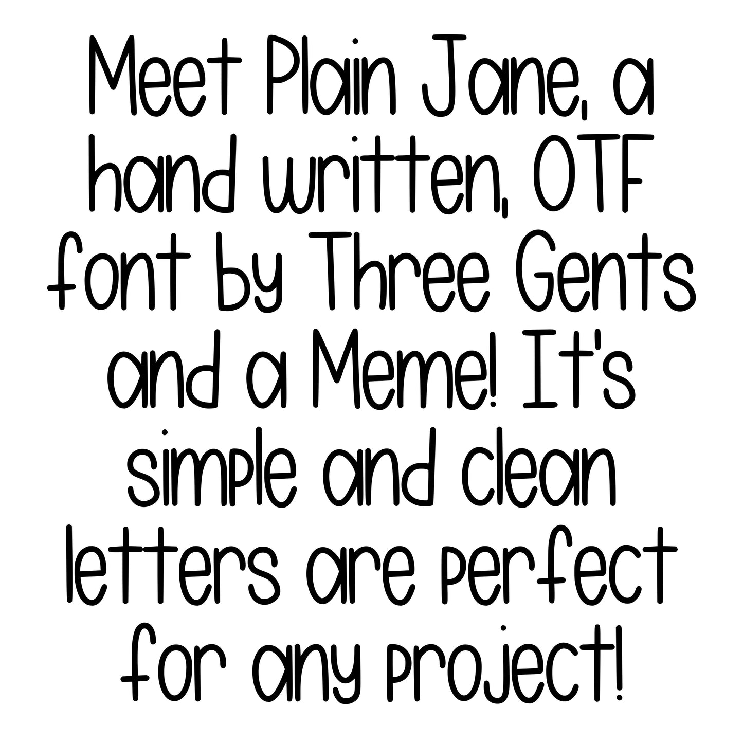 PLAIN JANE FONT