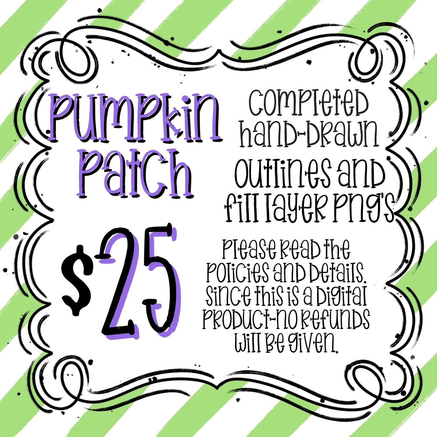 PUMPKIN PATCH OUTLINE AND FILL LAYERS