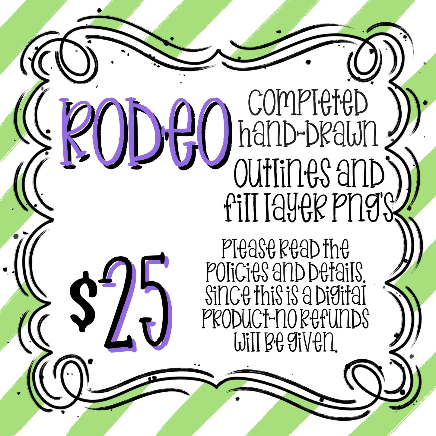 RODEO ALPHA OUTLINE AND FILL LAYERS