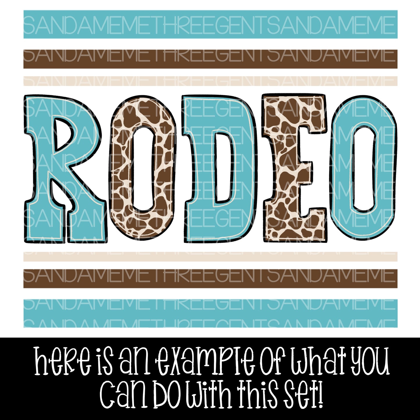 RODEO ALPHA OUTLINE AND FILL LAYERS