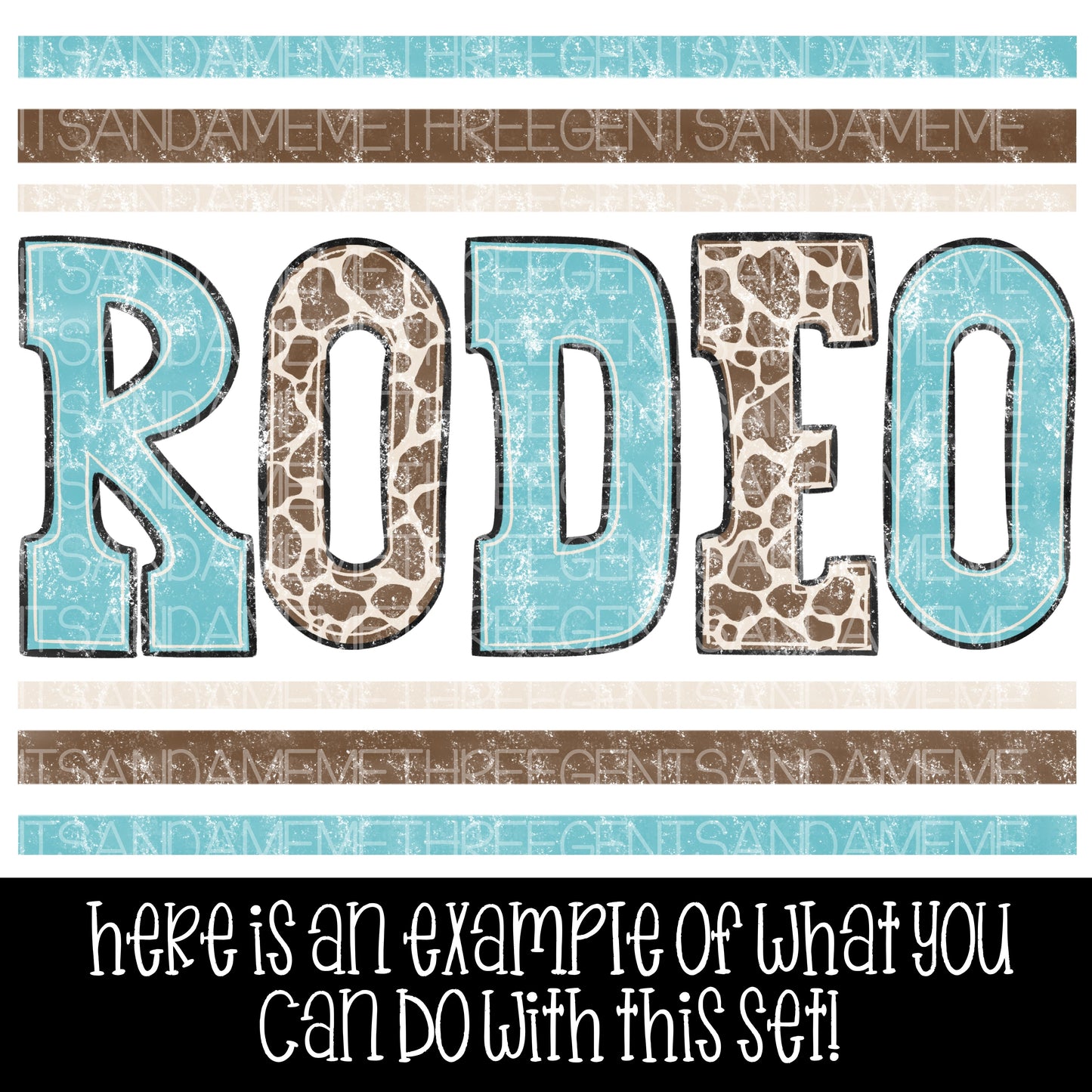 RODEO ALPHA OUTLINE AND FILL LAYERS