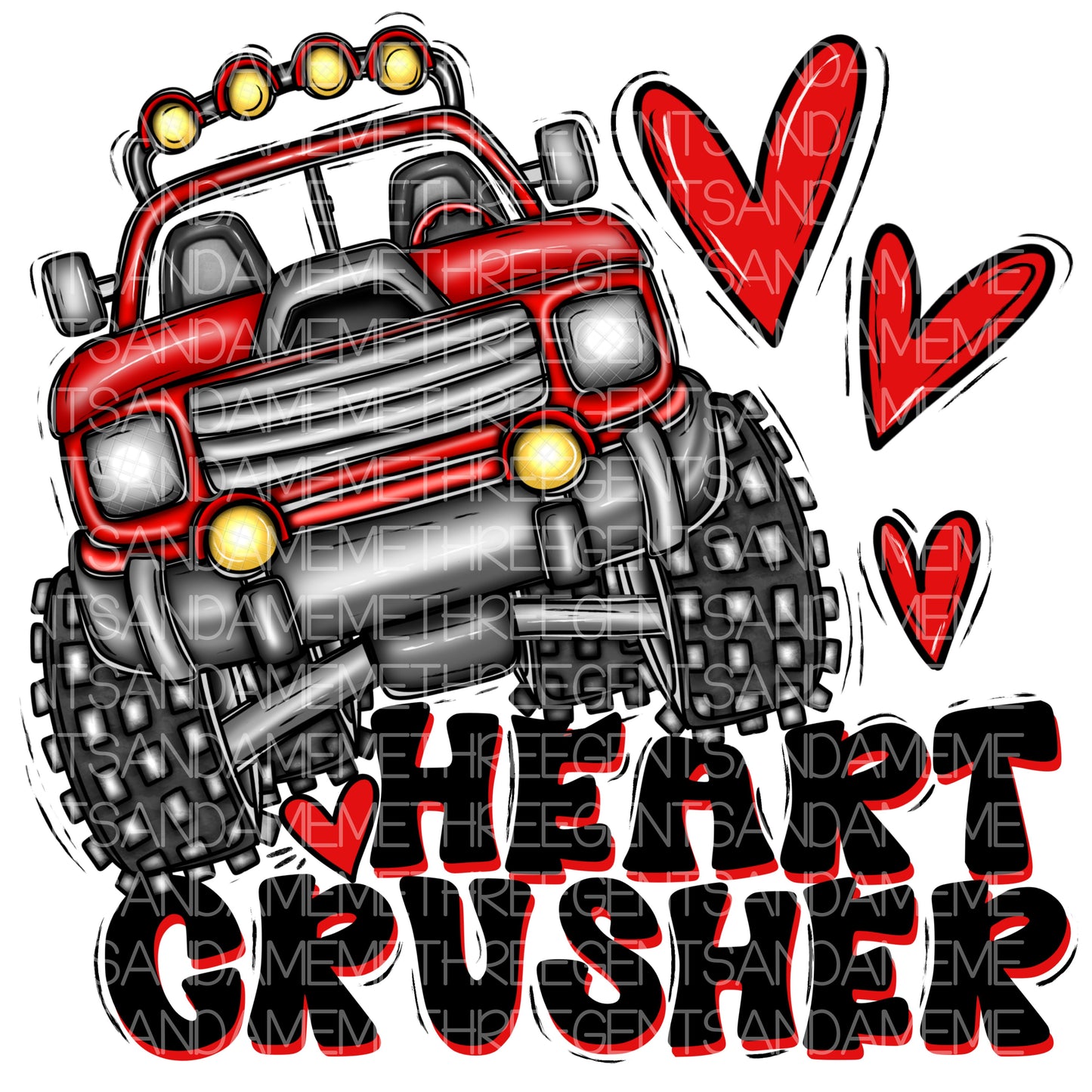 HEART CRUSHER VALENTINE PNG DESIGN