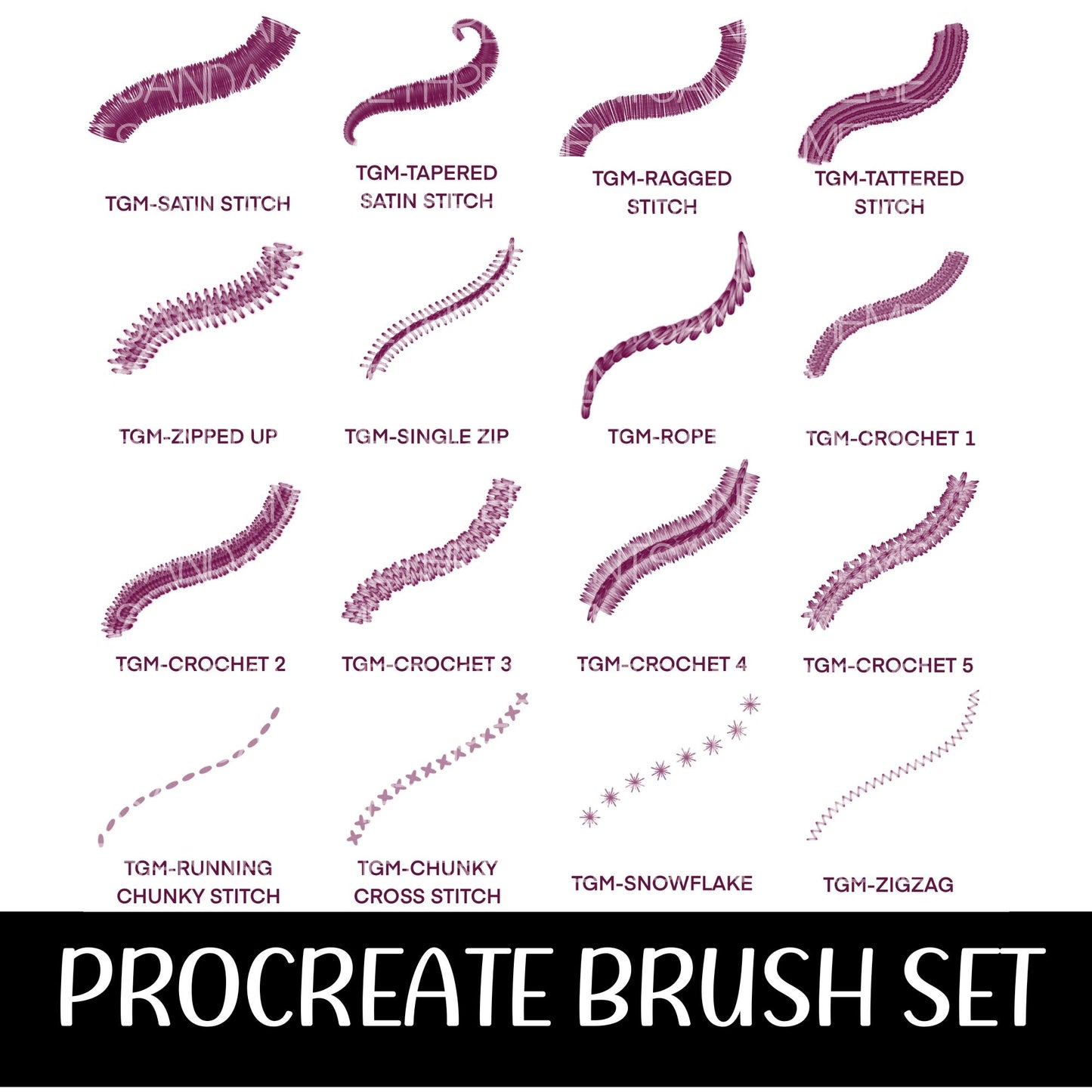 STITCHES PROCREATE BRUSH SET