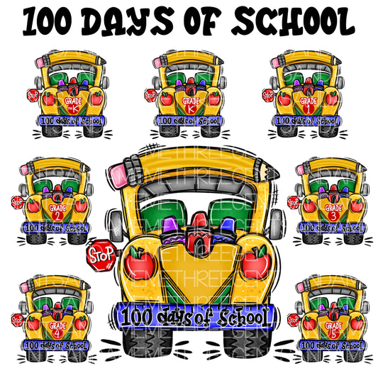 DIY CUSTOMIZABLE 100 DAYS OF SCHOOL PNG DESIGNS