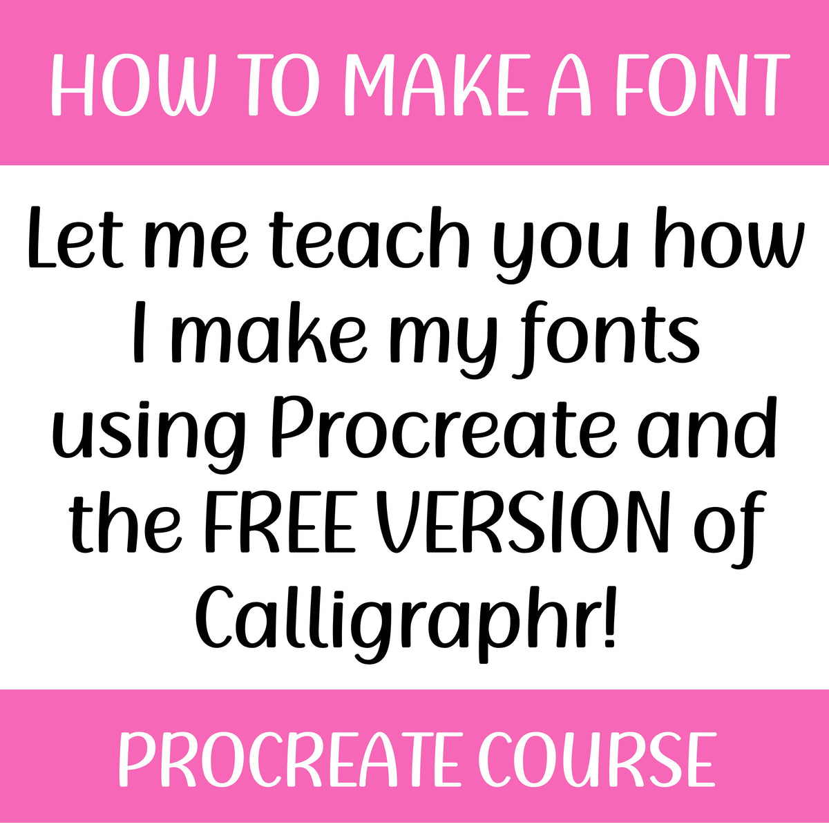 Procreate Lettering Course HOW TO MAKE A FONT PROCREATE COURSE – threegentsandameme