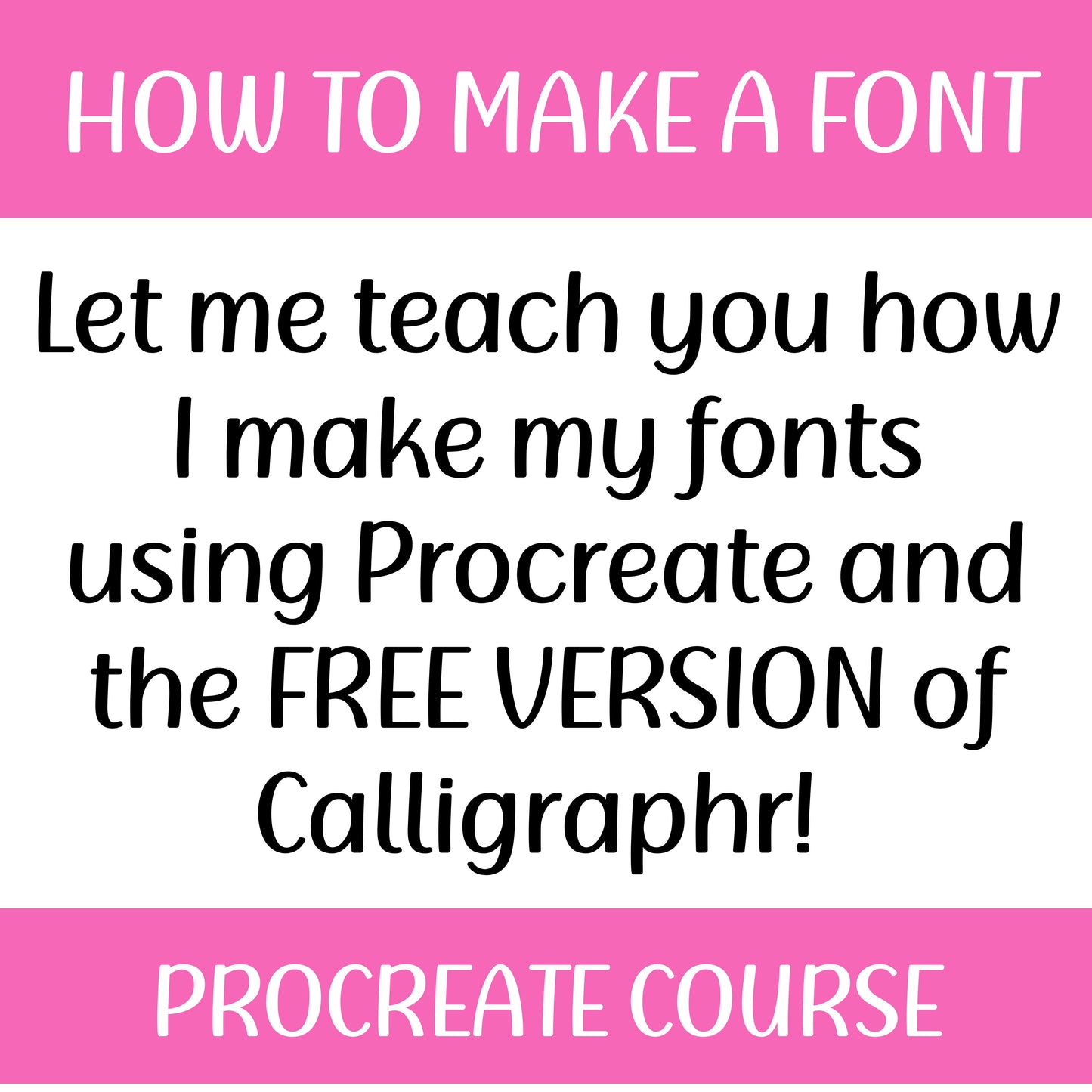 HOW TO MAKE A FONT PROCREATE COURSE