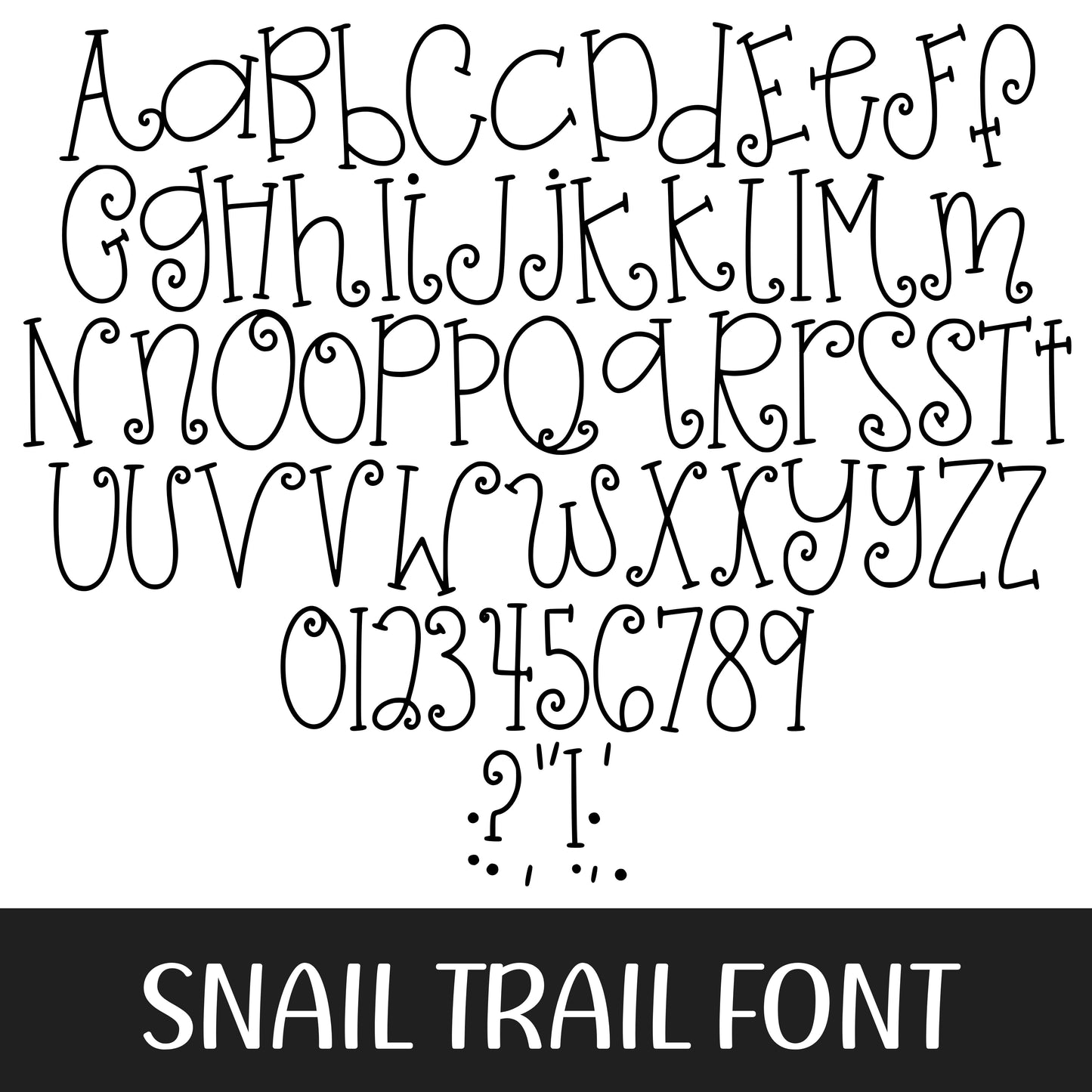 SNAIL TRAIL FONT