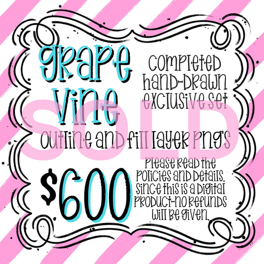 GRAPE VINE EXCLUSIVE ALPHA SET (OUTLINE AND FILL LAYERS)