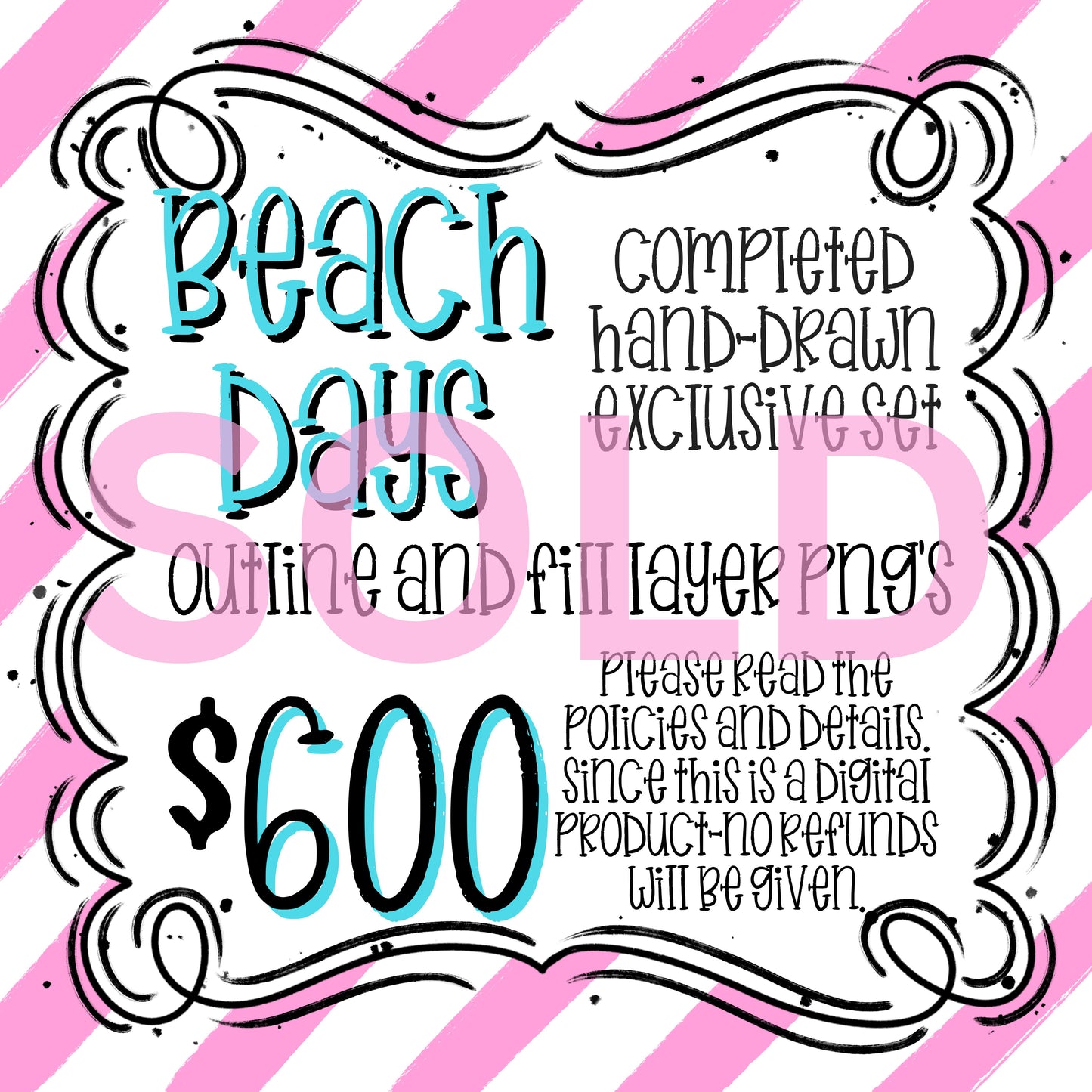 BEACH DAYS EXCLUSIVE ALPHA SET (OUTLINE AND FILL LAYERS)