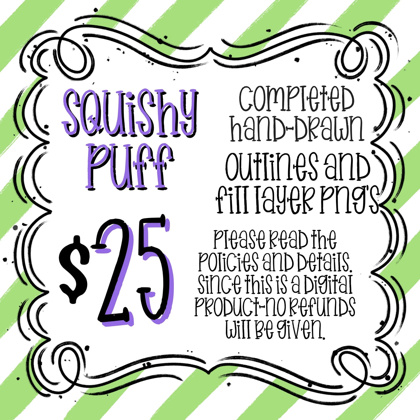 SQUISHY PUFF OUTLINE AND FILL LAYERS