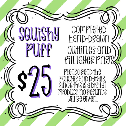 SQUISHY PUFF OUTLINE AND FILL LAYERS