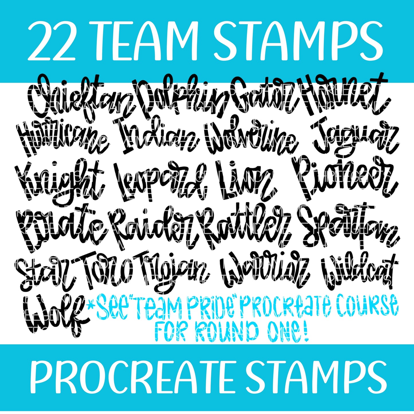 TEAM PRIDE ROUND TWO PROCREATE STAMP SET