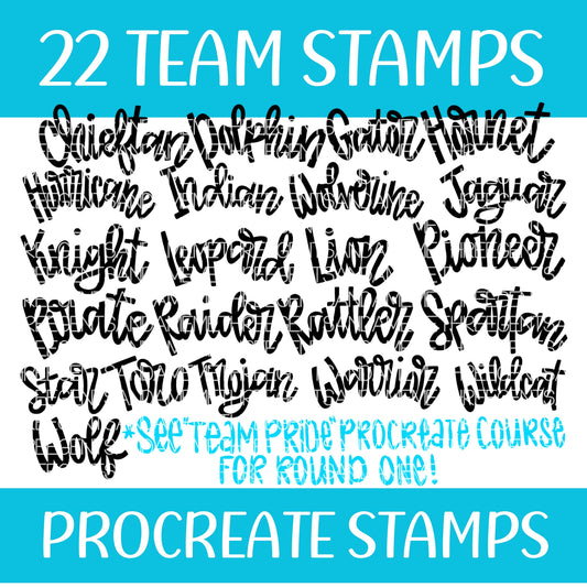 TEAM PRIDE ROUND TWO PROCREATE STAMP SET