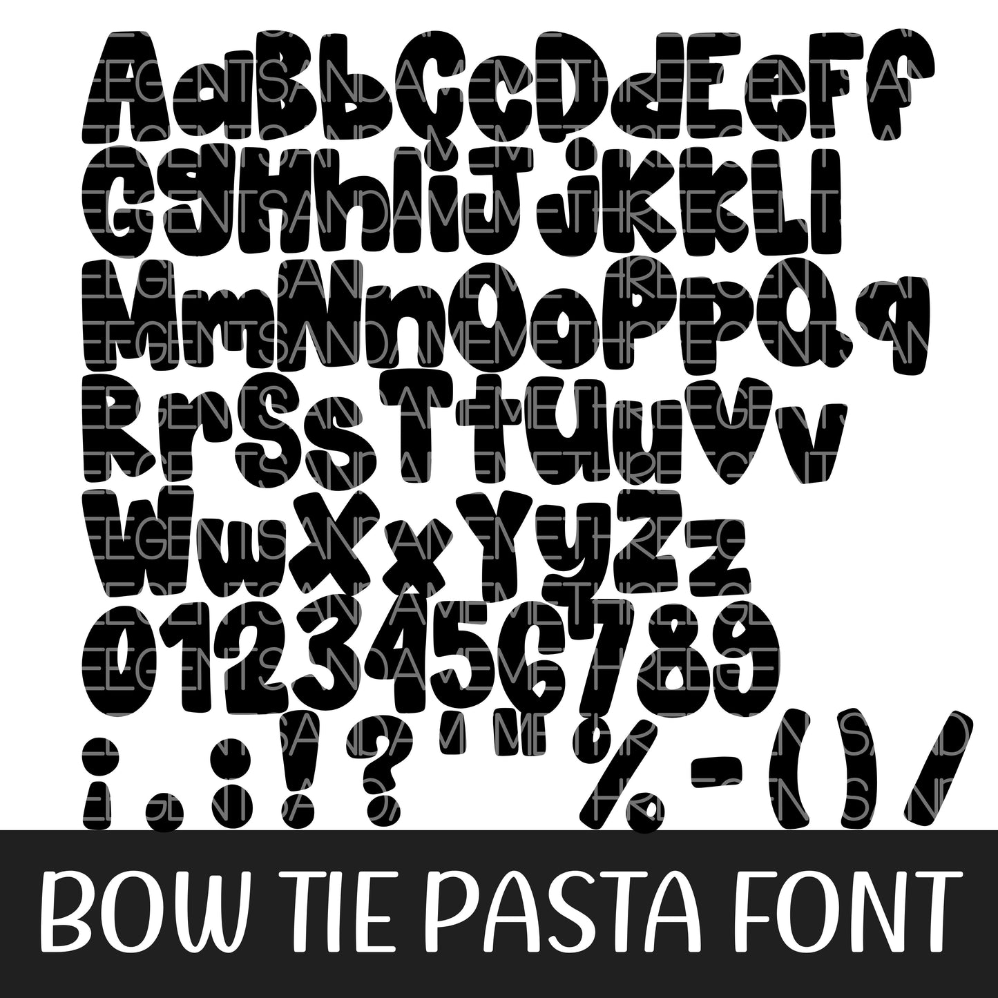 BOW TIE PASTA FONT