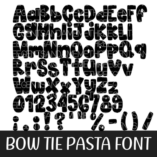 BOW TIE PASTA FONT