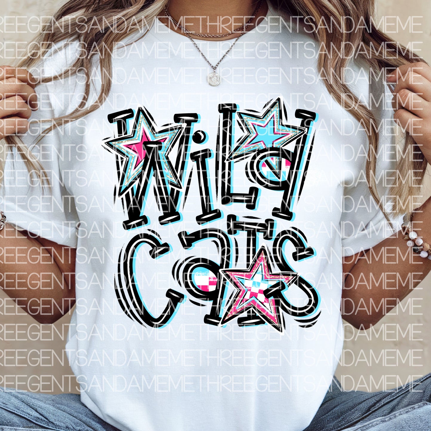 WILDCATS WITH STARS PNG COMPLETED DESIGN